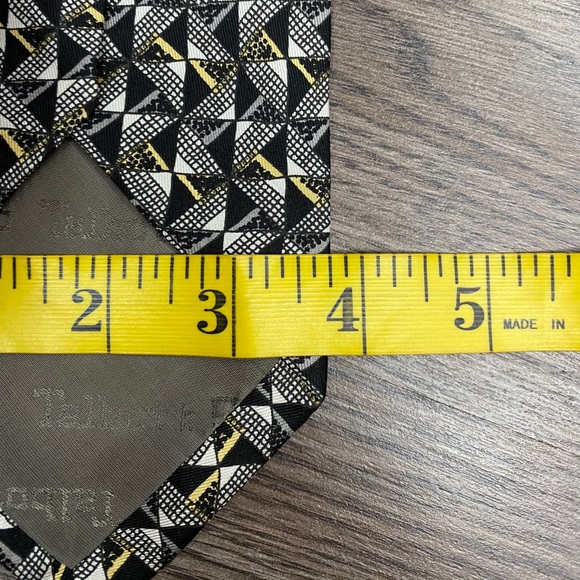 Robert Talbott White, Gold & Black Check Tie - Picture 4 of 4